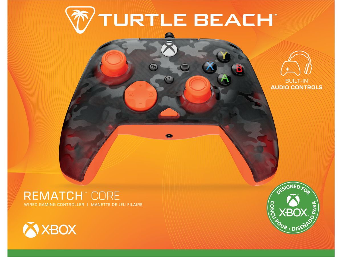 TURTLE BEACH Rematch Core Wired Ctrl. TBC-2001-95 XB, Ghost Camo Black,Orange (0840454400038)