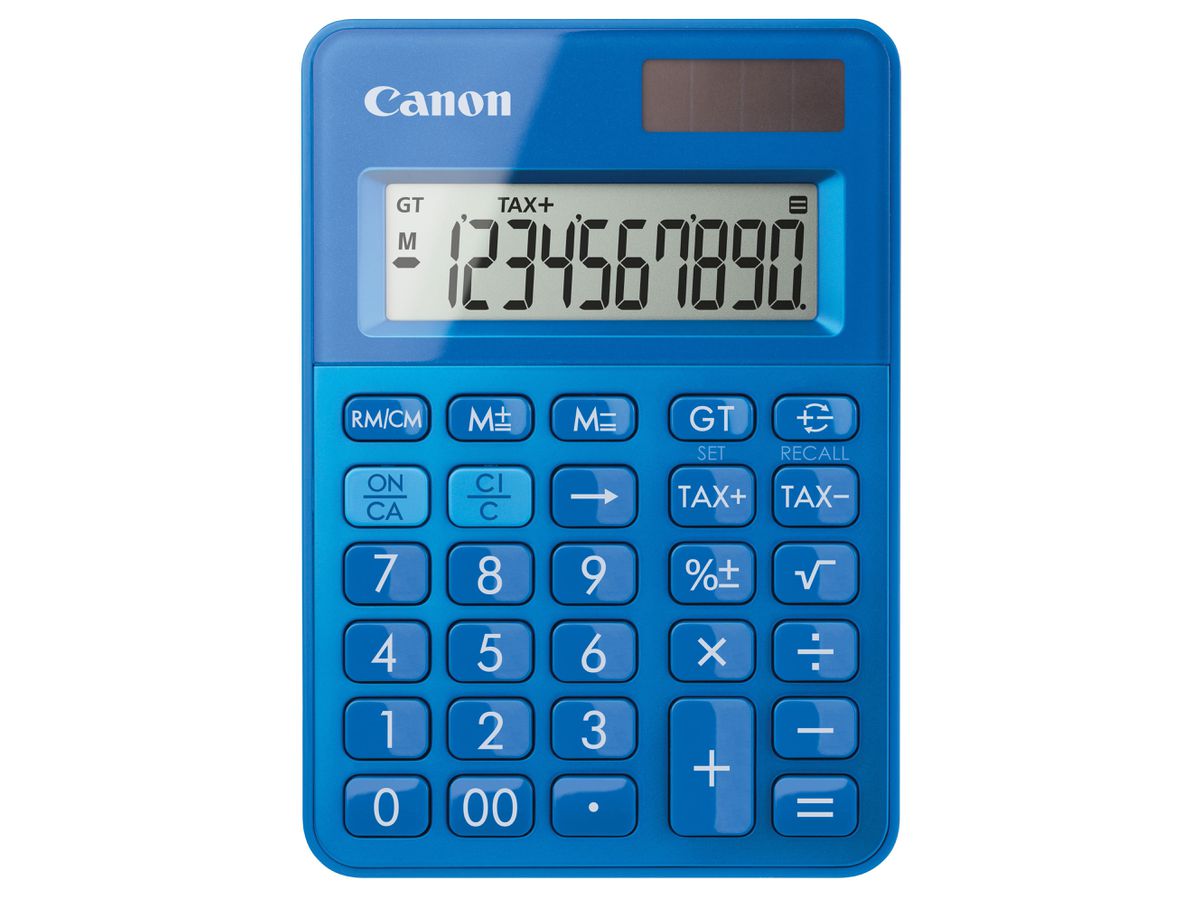 CANON Calculatore LS-100K blu CALS100KM 10x, Metallic-Finish (4549292031447)