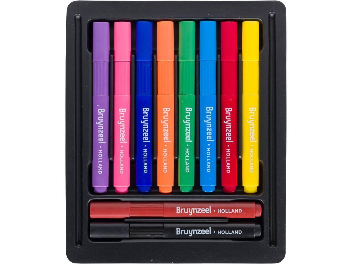 BRUYNZEEL Feutres Kids Triple 60123010 triangulaires, 10 couleurs (8712079421045)
