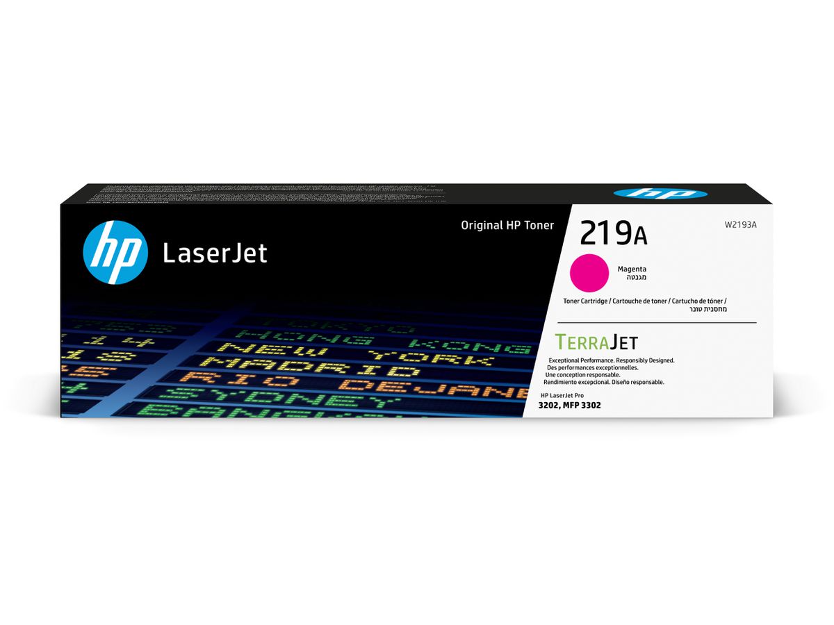 HP Cartouche toner 219A magenta W2193A CLJ Pro 3202/MFP 3302 1200 p. (0195161016325)