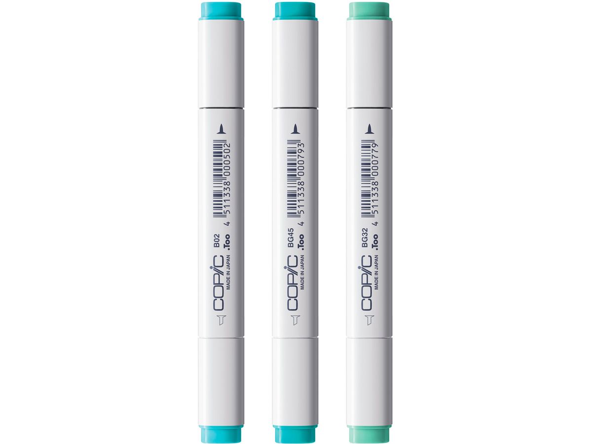 COPIC Marker Classic Designer 200750310 Clear water tints 3 pièces (4013695268774)