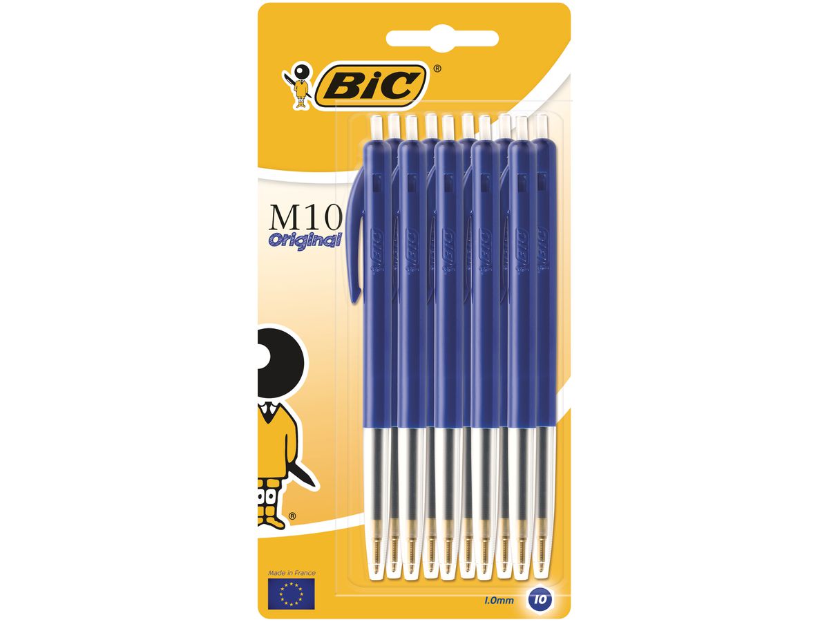 BIC Kugelschreiber M10 8322353 blau, 10 Stück (0070330130661)