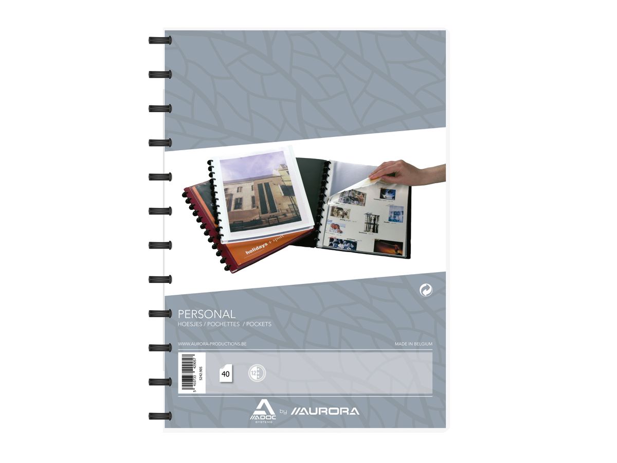 ADOC Cartella ad anelli pers. A4 5242.905 bianco c. vent. 40 sacchi (5410733429057)