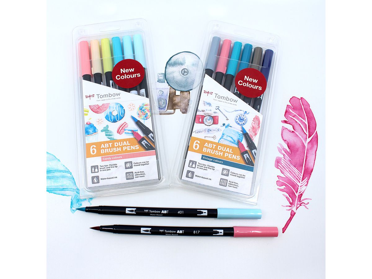 TOMBOW ABT Dual Brush Pen ABT-6P-4 Candy Colours 6 pcs. (4003198104808)