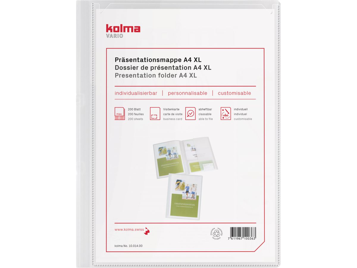 KOLMA Cartella presentaz. Vario A4 10.014.00 trasparente (7611967100363)