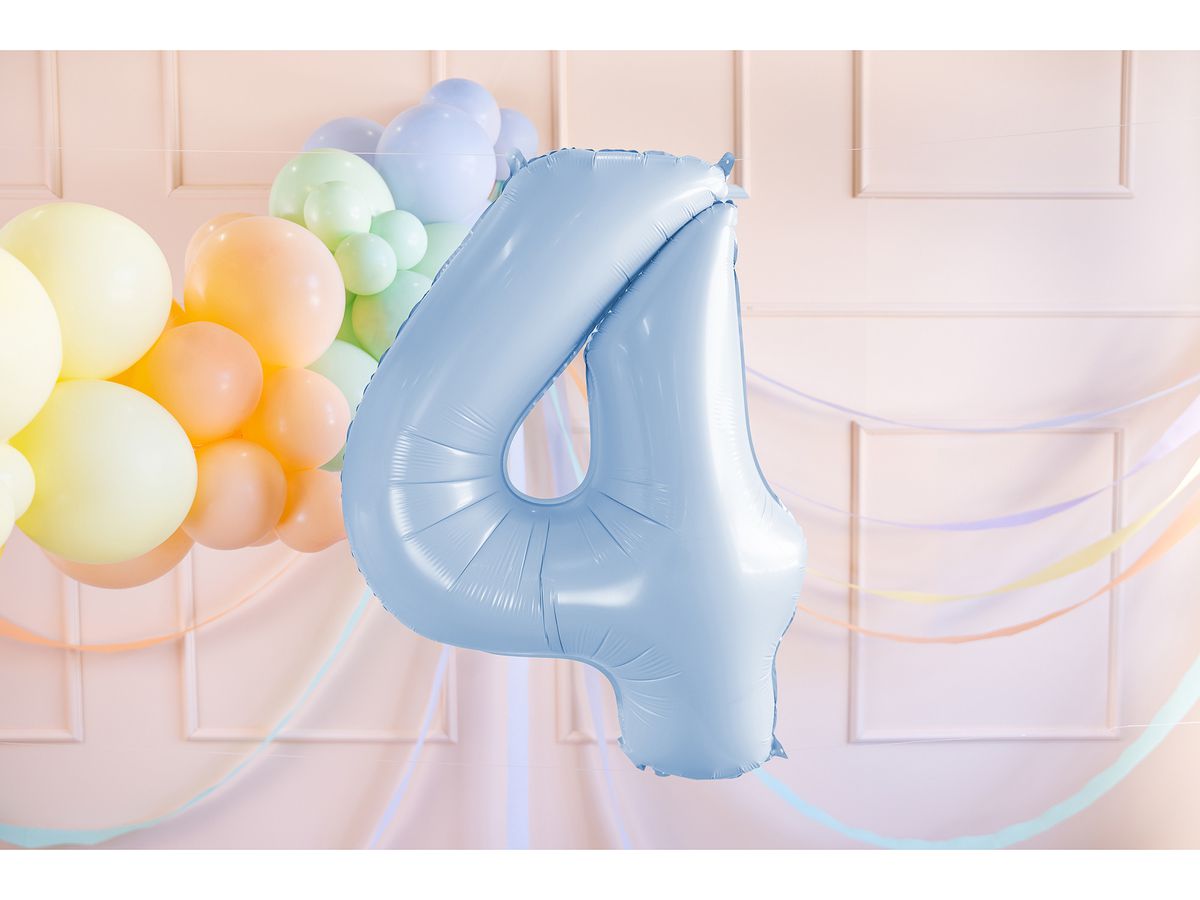 PARTYDECO Palloncino in foil no. 4 72cm FB230P4001J azzurro (5904555034709)