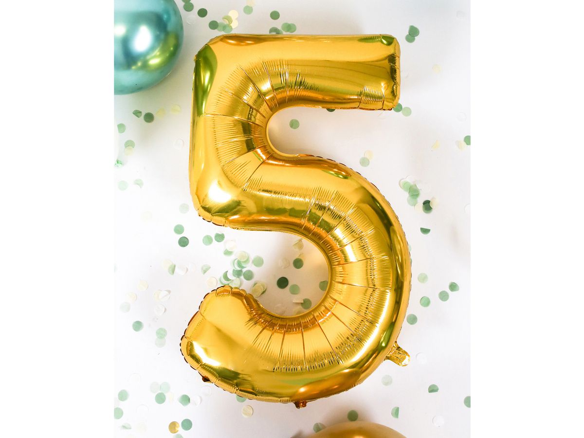 I AM CREATIVE Palloncini in foil no. 5 85cm 1000-1050 oro (7611983246762)