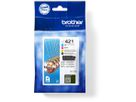 BROTHER Valuepack encre CMYBK LC-421VAL DCP-J1050 200 pages (4977766813600)