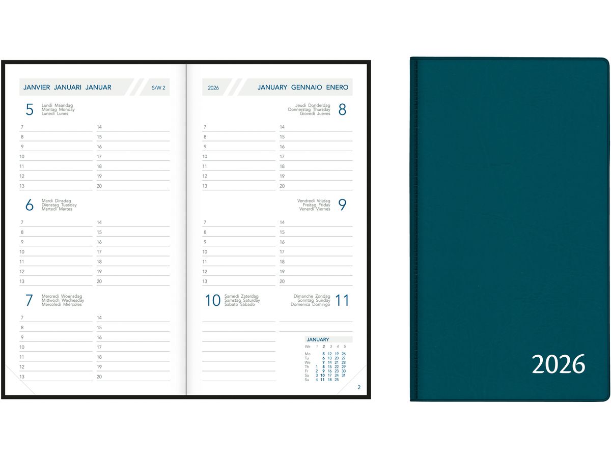 AURORA Agenda Fashion Visuplan 2026 2012 1S/2P, ass. ML 9x16.5cm (5411028420124)