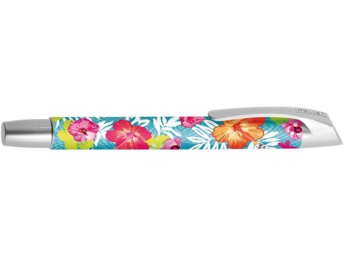 ONLINE Rollerball Campus II 0.7mm 61164/3D Tropical Flower, blau (4014421611642)