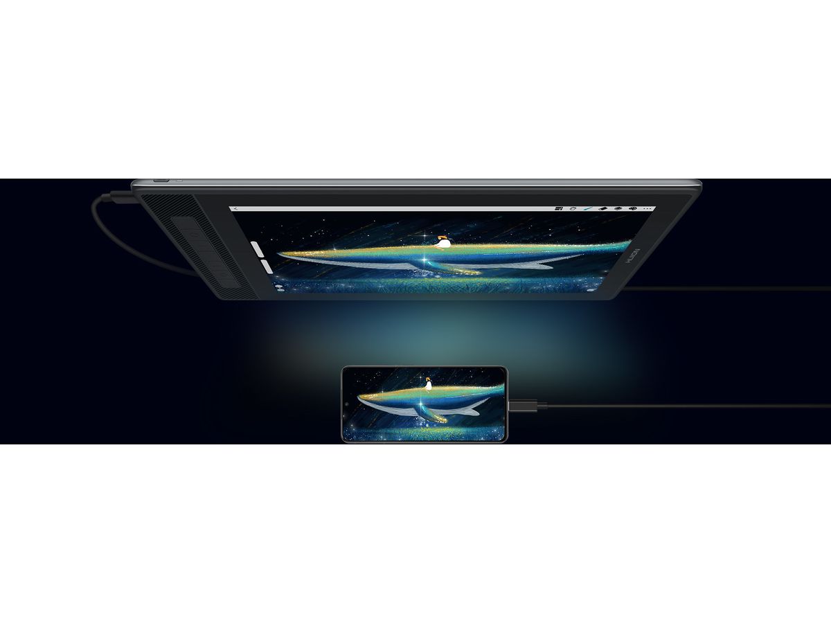 HUION Kamvas Pro 13 2.5K IPS Silver GT1302 8192Levels, 7 Keys USB-C (6930444802530)