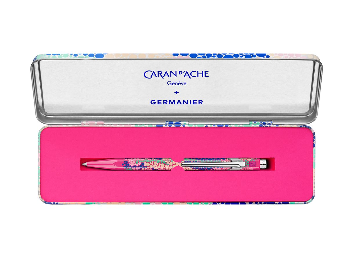 CARAN D'ACHE Penna a sfera 849 GERMANIER NM0849.016 rosa fluo, with metal box (7630002360920)