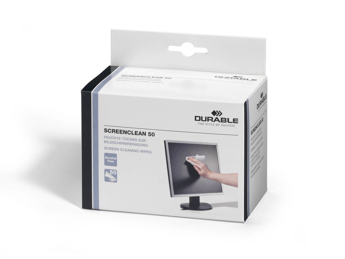 DURABLE Screen Clean 50 578702 Reinigungstücher 50 Stück (4005546503424)
