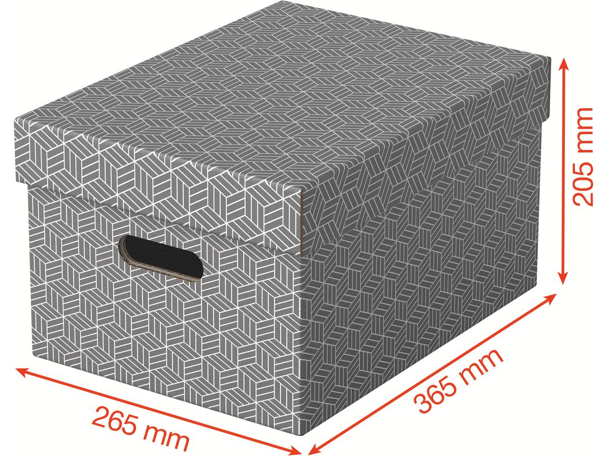 ESSELTE Vaschetta potadoc. Home M 628283 365x265x205mm, grigio 3 pz (4049793072289)