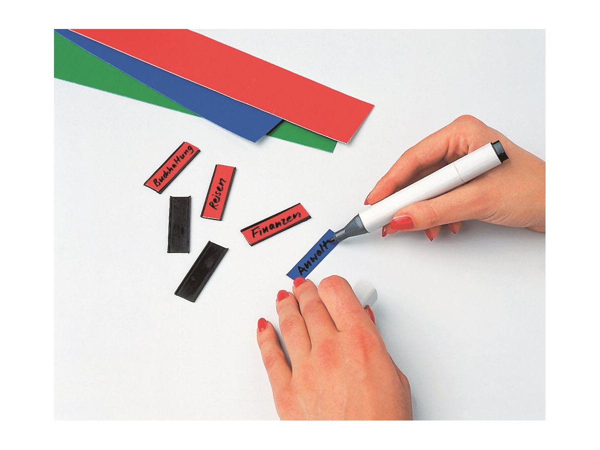 MAGNETOPLAN Ferrocard Etiquettes 50x10mm 1284205 vert 205 pcs. (4013695009537)