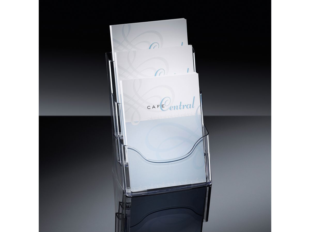 SIGEL Portadepliant in acrilico 3xA4 LH130 trasparente 245x400x170mm (4004360982064)