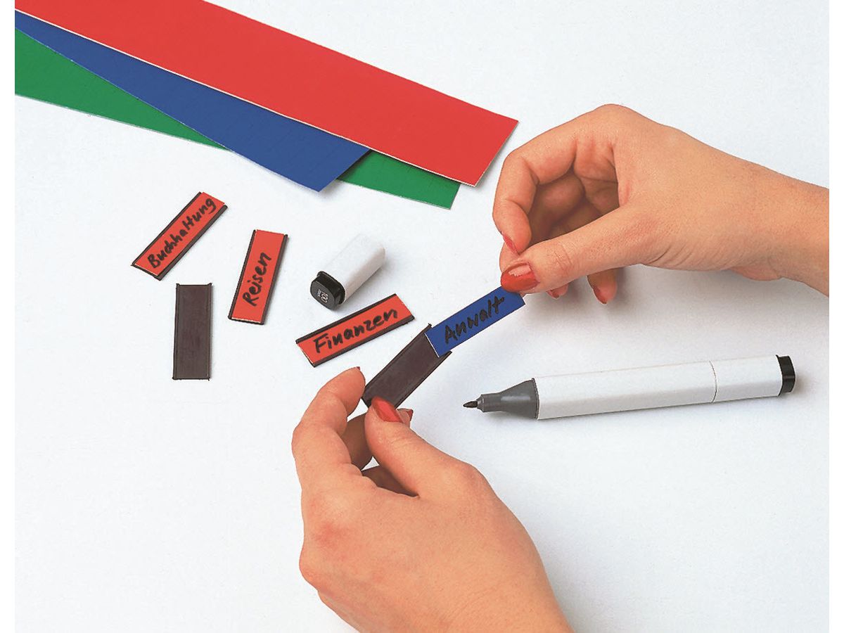 MAGNETOPLAN Ferrocard Etichette 80x15mm 12869 assort. 138 pezzi (4013695010120)