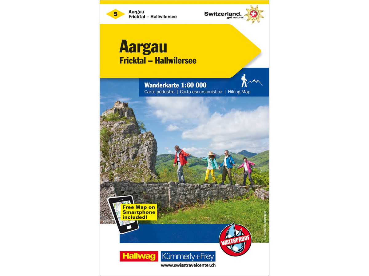 KÜMMERLY+FREY Wanderkarte 325902205 Aargau 1:60'000 (9783259022054)