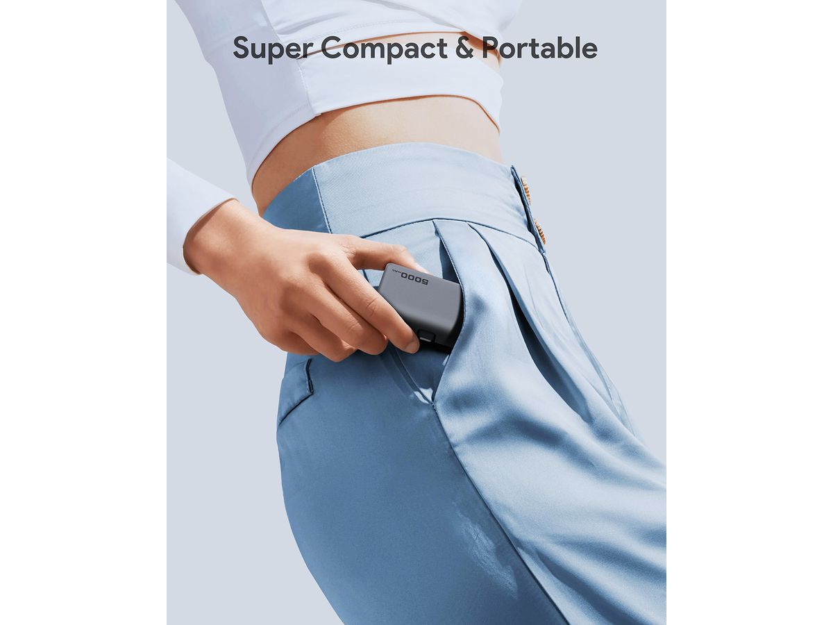 AUKEY Spark Pocket 5000mAh PB PB-Y59 20W PD, Grey (0689323787951)