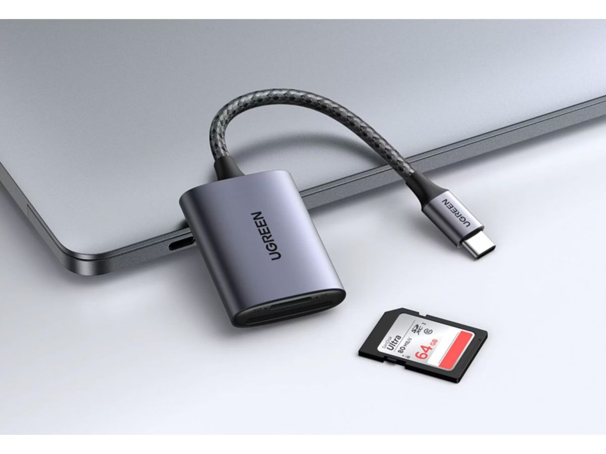 UGREEN Memory Card Reader 80888B USB-C to SD/TFAlu Case (BB) (6957303888887)