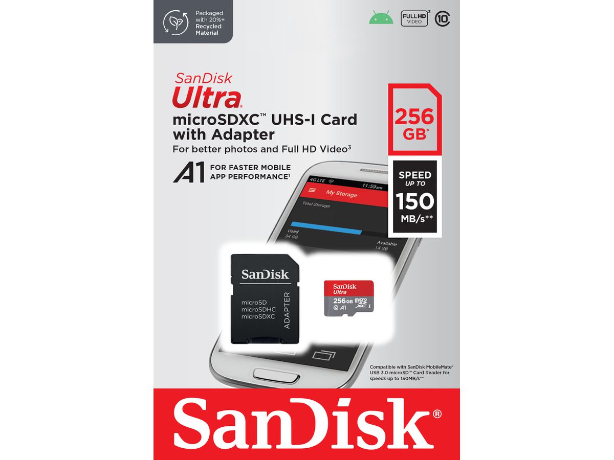 SANDISK Ultra micro SDXC 256GB SDSQUAC-256G-GN6MA (0619659200565)