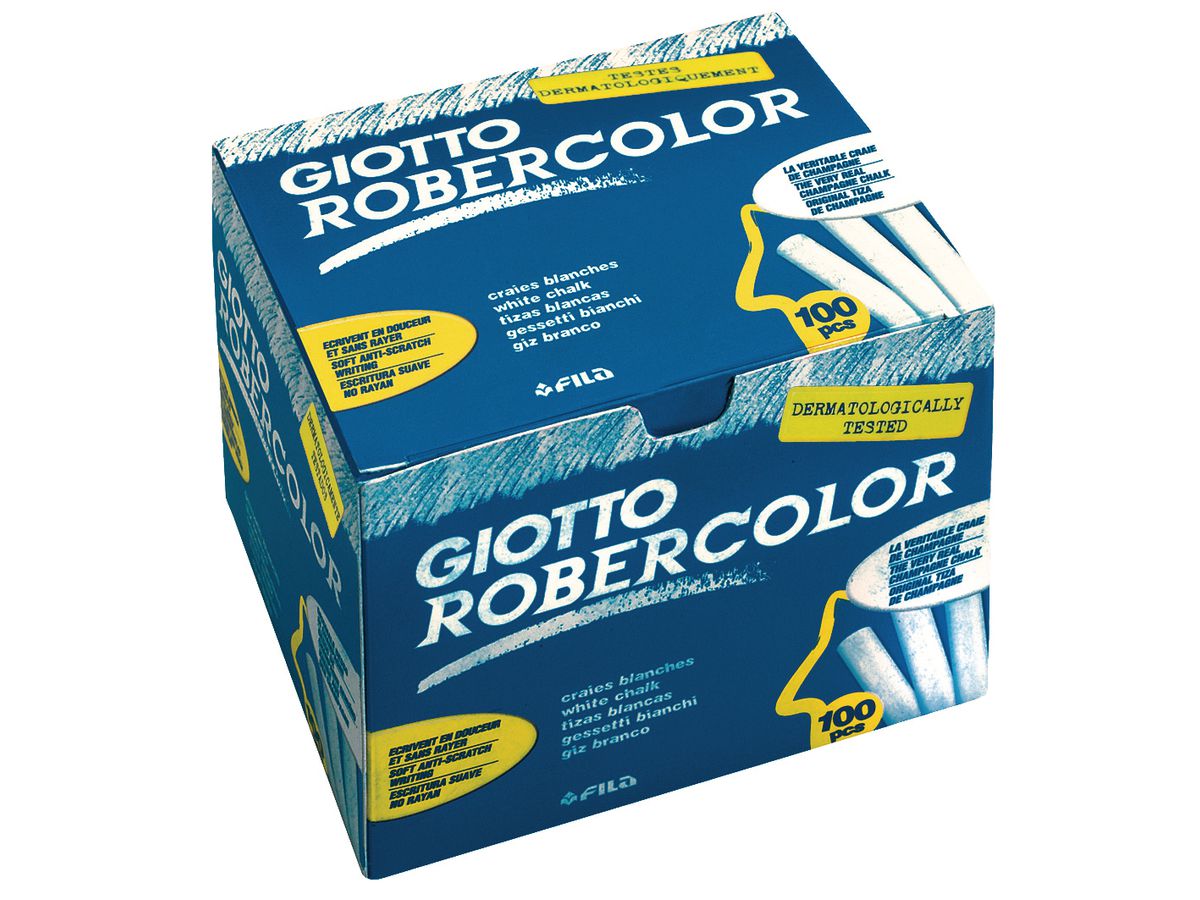 GIOTTO Craie Robercolor 538800 blanc 100 pcs. (8000825538407)