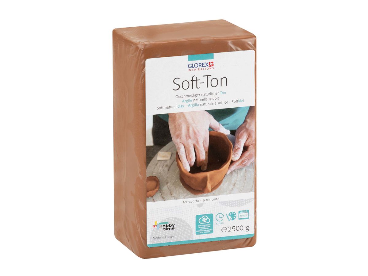 GLOREX Argile souple terracotta 2.5kg 68075337 durcissant à l'air, inflamm. (7610877280066)