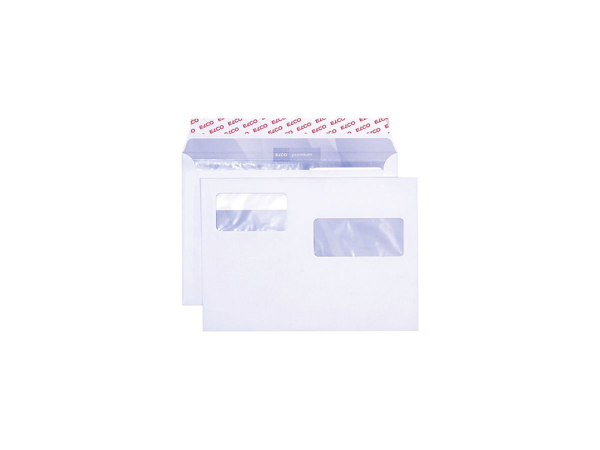 ELCO Couvert m. zwei Fenster C5 32501 100g, weiss 500 Stück (7611722010845)