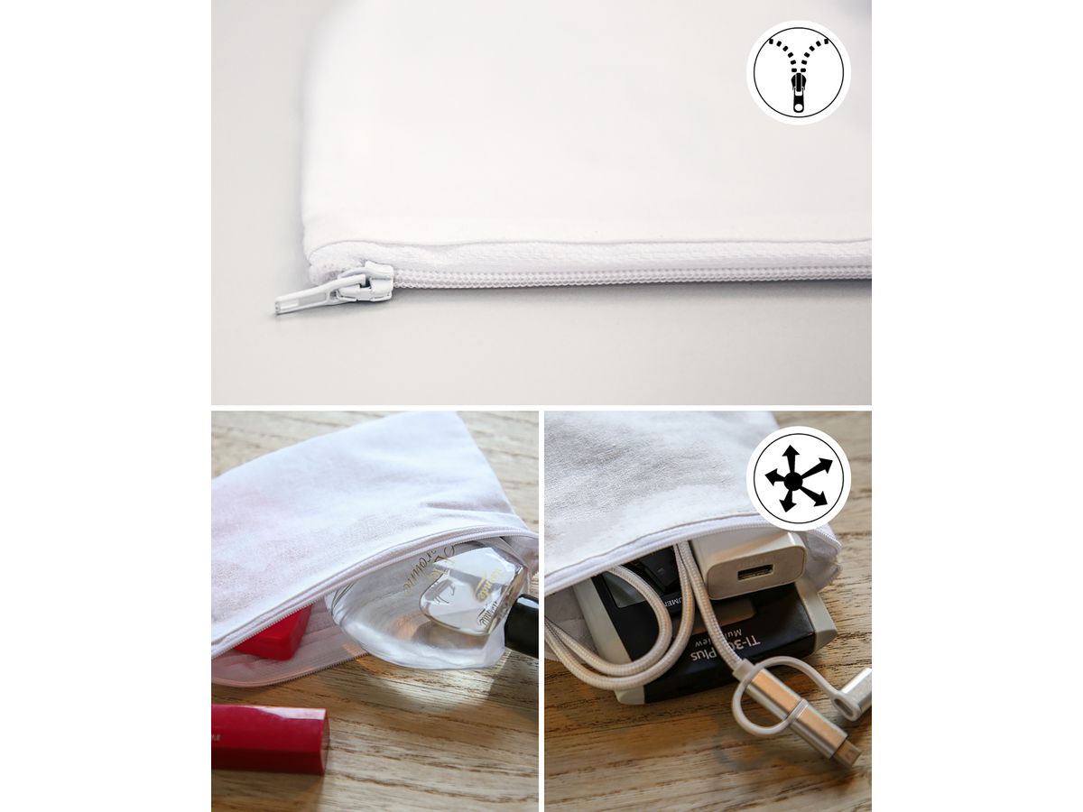 I AM CREATIVE Sac Nescessaire 18x12cm 1212.83 blanc 3 pièces (7611983172320)