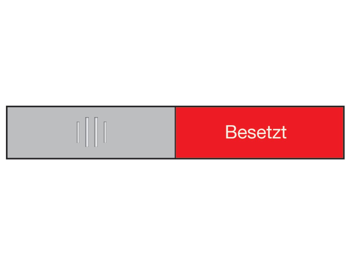 BEREC Plaque de porte 37,4x152mm 314.087 Alu, Frei-Besetzt (7640106621995)