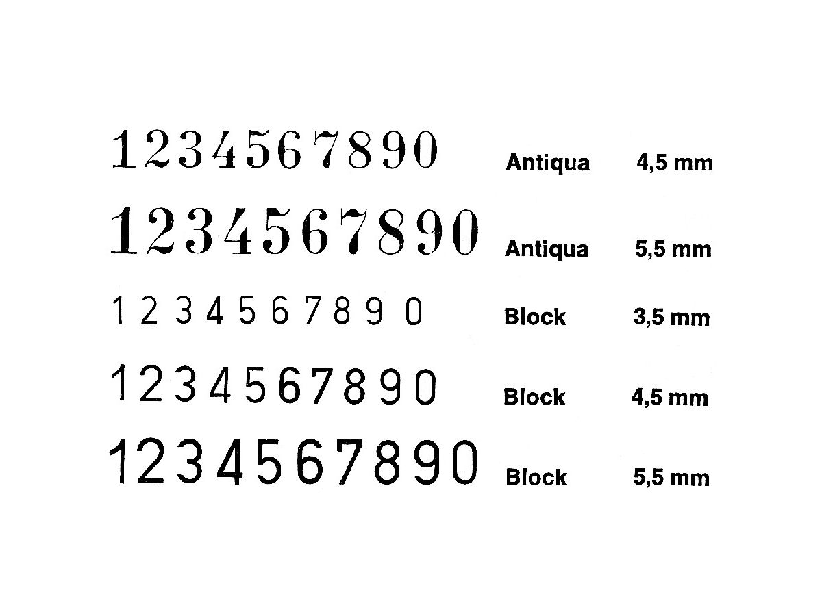 REINER Nummernstempel RH201027 Block 5,5mm (4011170000086)