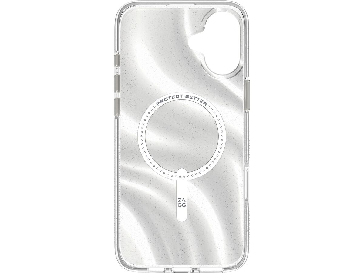 ZAGG Milan Cases Snap Apple 702315119 iPhone 16 Plus,Swirl Glitter (0840390319555)
