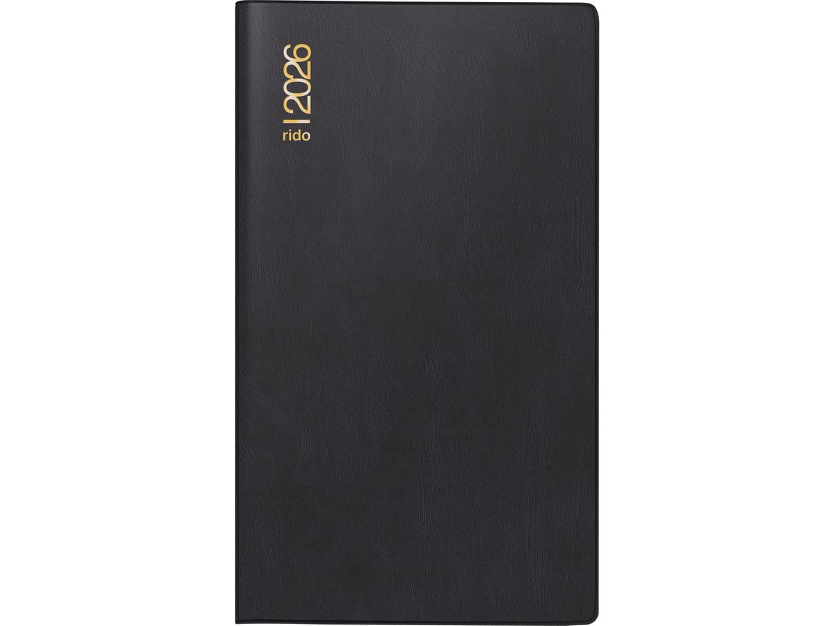 RIDOIDE Miniplanificateur d15 2026 7045472906.26 1M/2P noir AL 8.7x15.3cm (4003273791787)