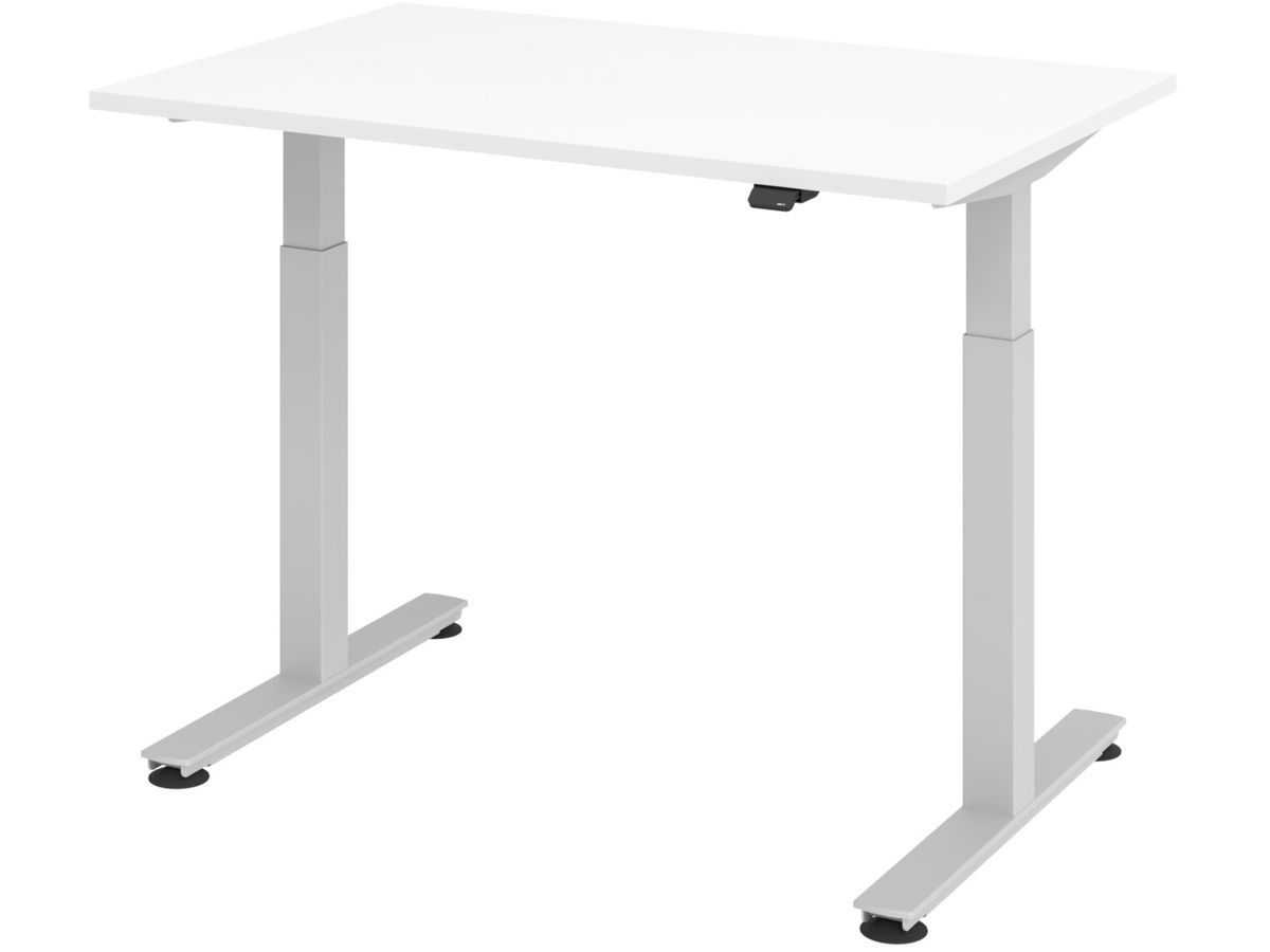 APOLLO Bürotisch ONE 140x67cm VXMST614/W/S weiss/silber, elektrisch (4032062189375)