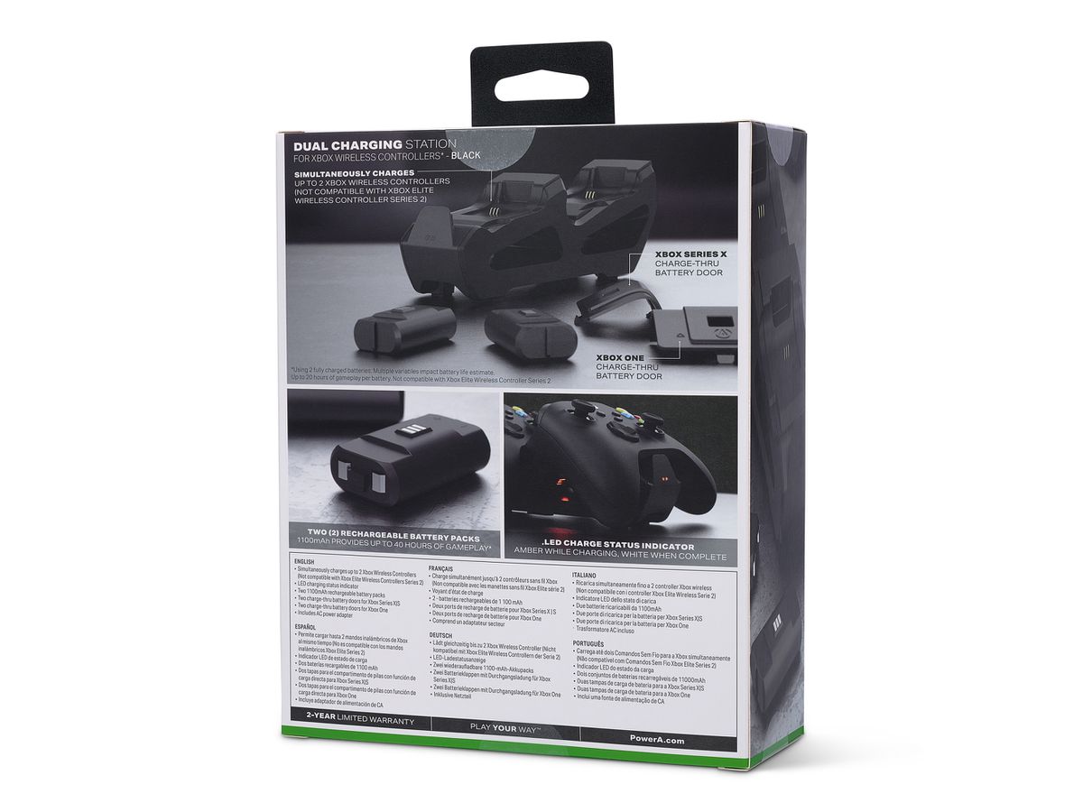 POWER A Dual Charging Station 1519564-01 Xbox, Black (0617885025594)