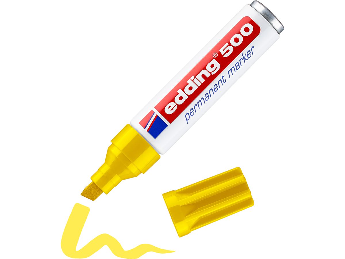 EDDING Permanent Marker 500 2-7mm 500-5 jaune (4004764373673)