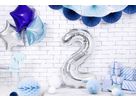 PARTYDECO Folienballon Ziffer 2 86cm FB1M-2-018 silber (5902230736023)