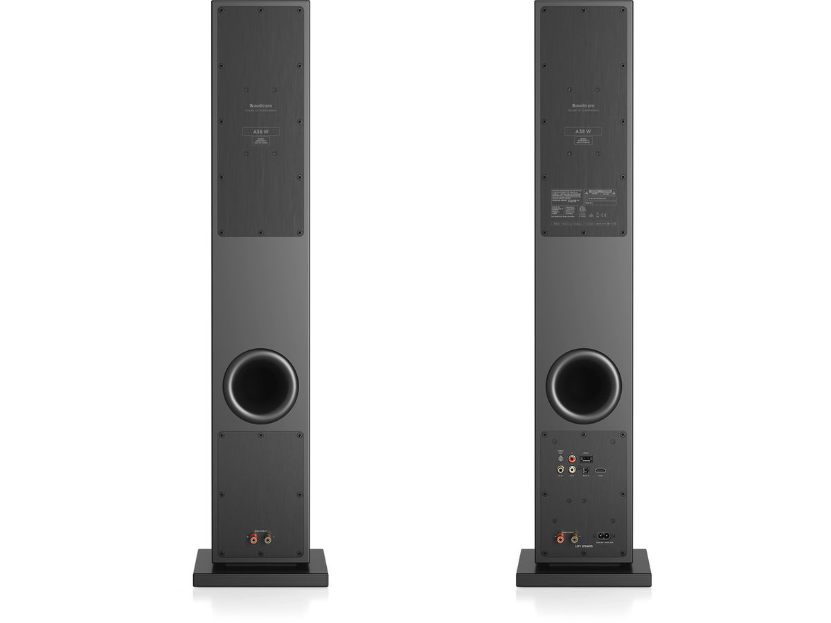 AUDIO PRO Speaker A38 W 15350 Black, 1 pair (7330117153508)