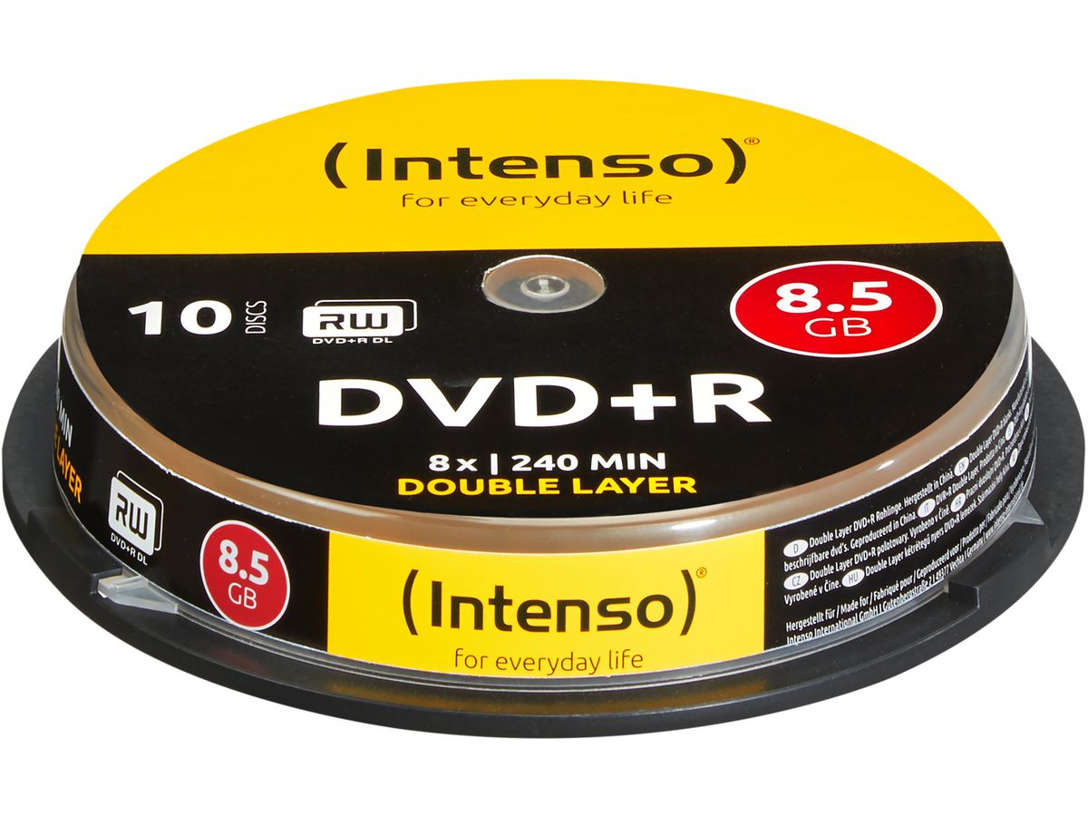 INTENSO DVD+R Cake Box 8.5GB 4311142 8X DL 10 PCS (4034303006922)
