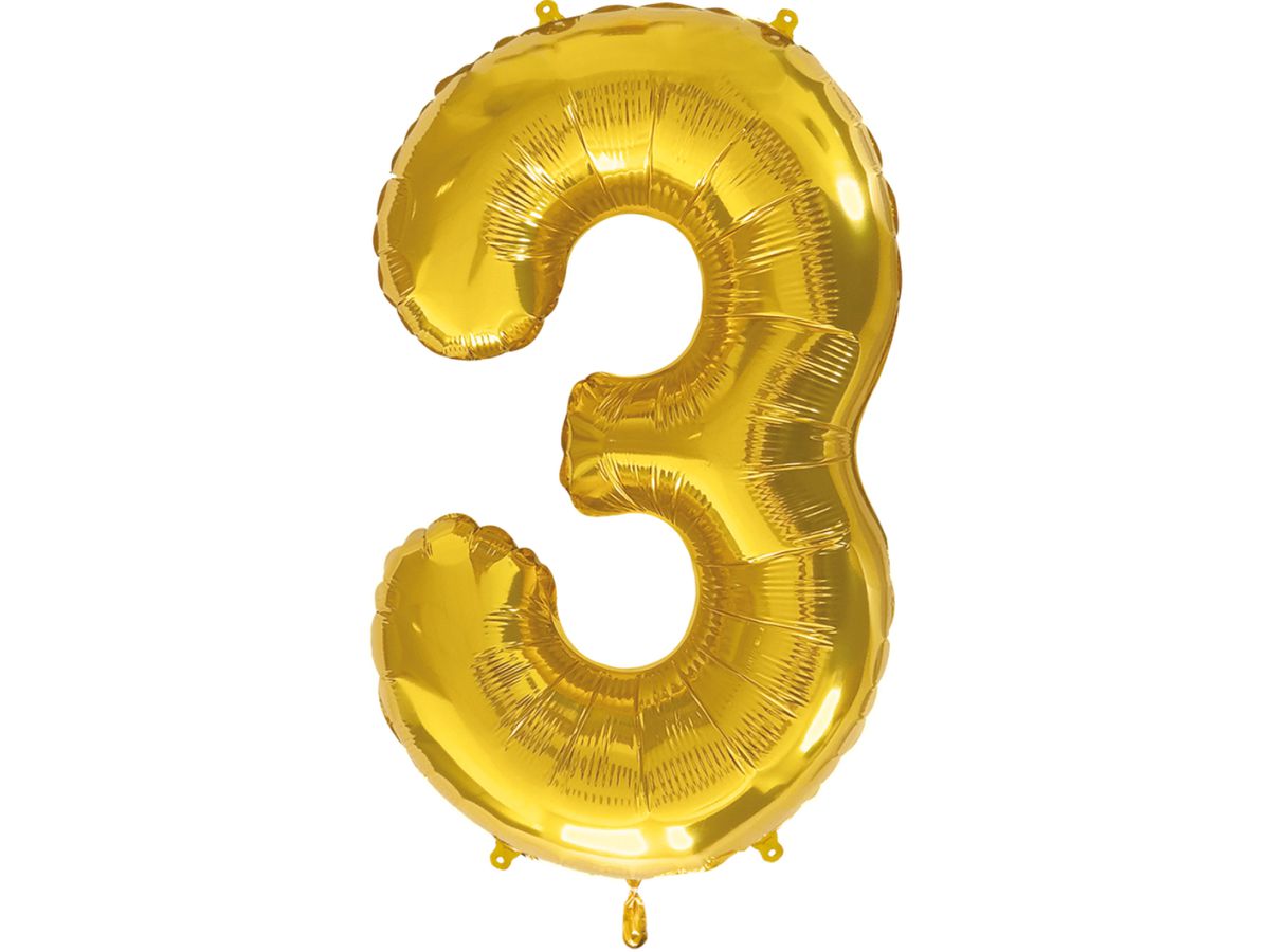 I AM CREATIVE Ballon plastique no. 3 85cm 1000-1048 or (7611983246748)