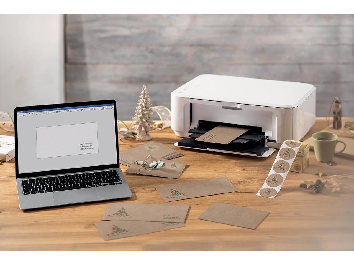 SIGEL Weihnachts-Umschlag 11x22cm DU255 Apples Kraftpapier 50 Stk (4004360795145)