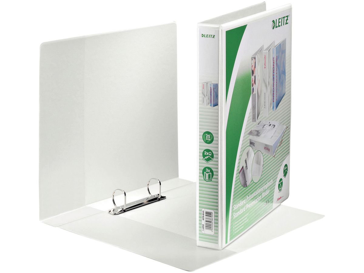 LEITZ Classificatore ad anelli A4 42790001 bianco 2R 43mm (4002432367054)