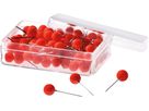 MAGNETOPLAN Aghi per bacheche 111165006 rosso, 6x19mm 100 pezzi (4013695014524)