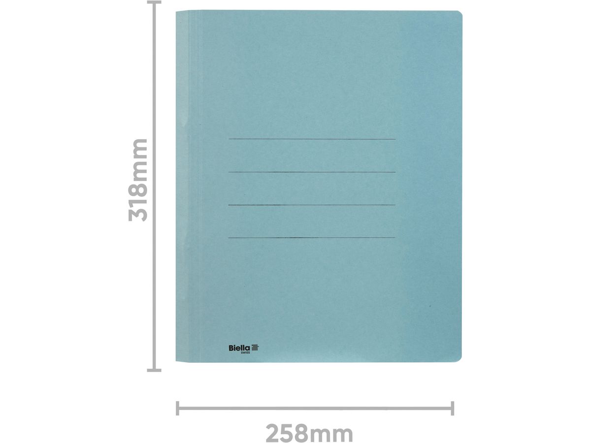 BIELLA Schnellhefter Praxis A4 16740005U blau, 320gm2 250 Bl. (7611365205813)