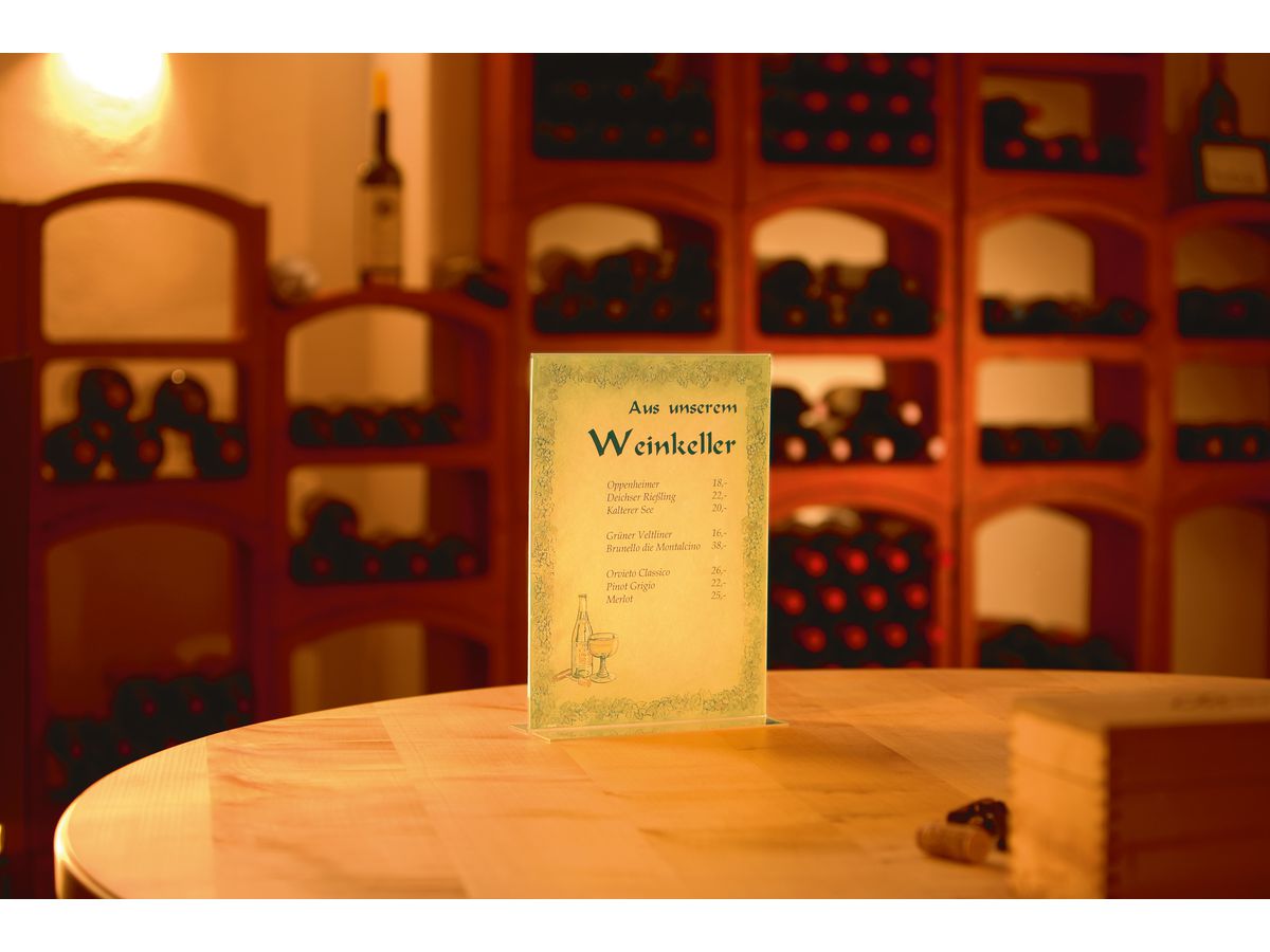 SIGEL Diplay tavola A4 TA220 trasparente (4004360981630)