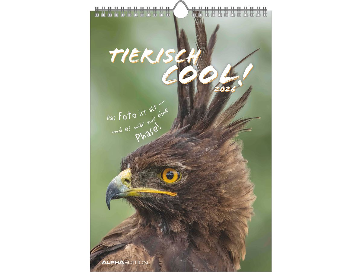 ALPHA EDITION Bildkalender 2026 160492 Tierisch cool! DE 23.7x34cm (4069095004924)