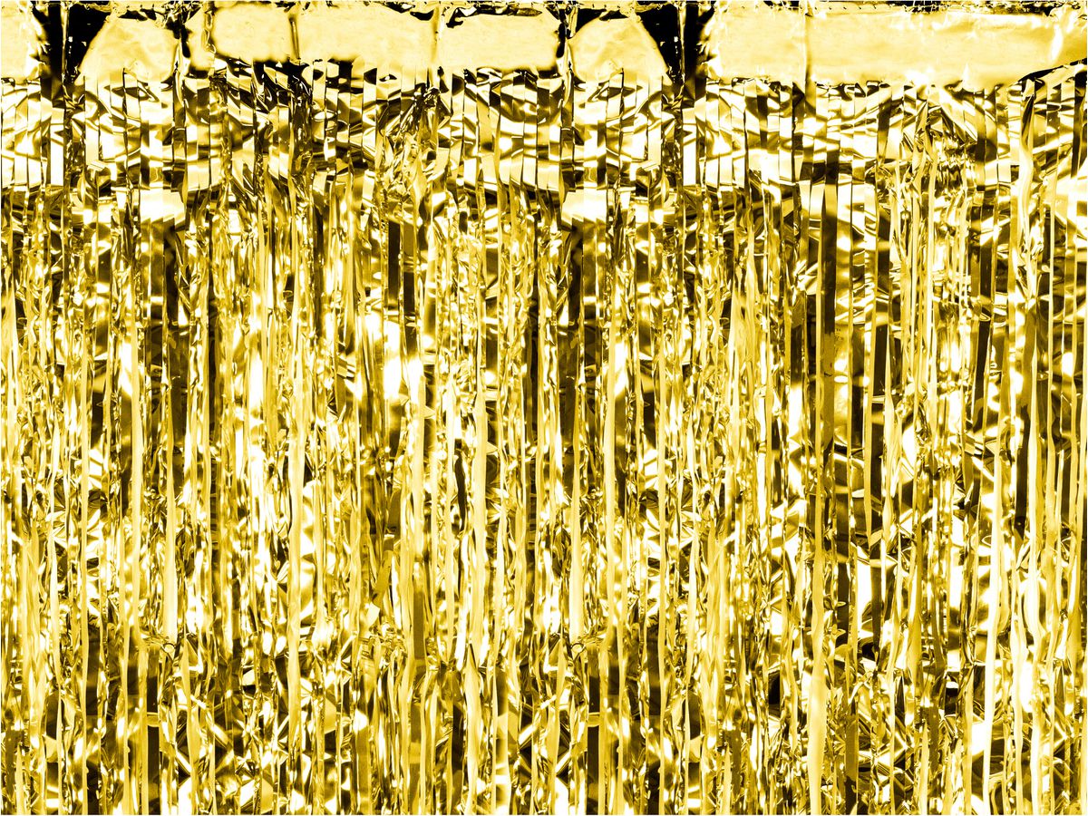 PARTYDECO Partyvorhang 100x200cm CRT3M-019 Metallic gold (5904555072268)