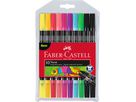 FABER-CASTELL Doppelfasermaler 0,5mm/1,5mm 151109 neon, assortiert 10 Stück (4005401511090)