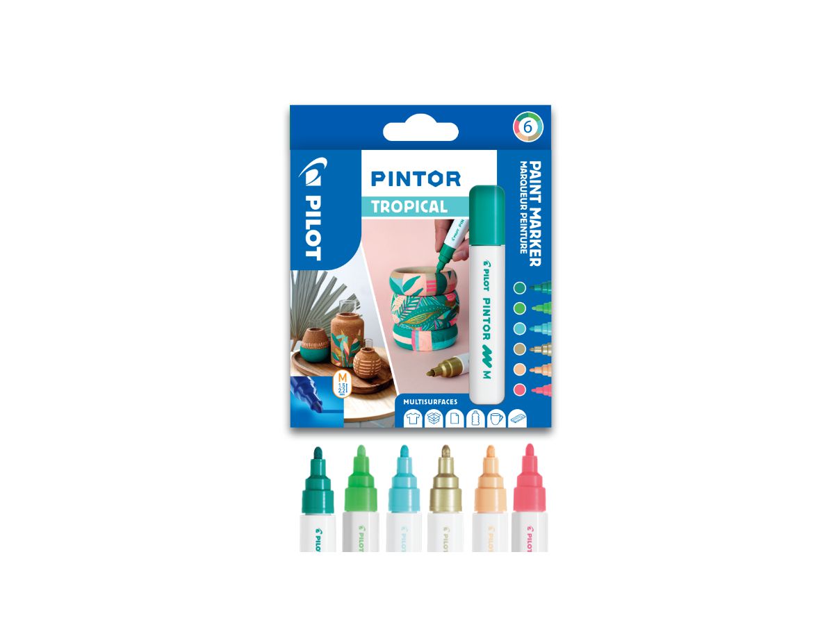 PILOT Marker Pintor Medium Set 1.4mm WLT412236 6 couleur Tropical (3131910412236)