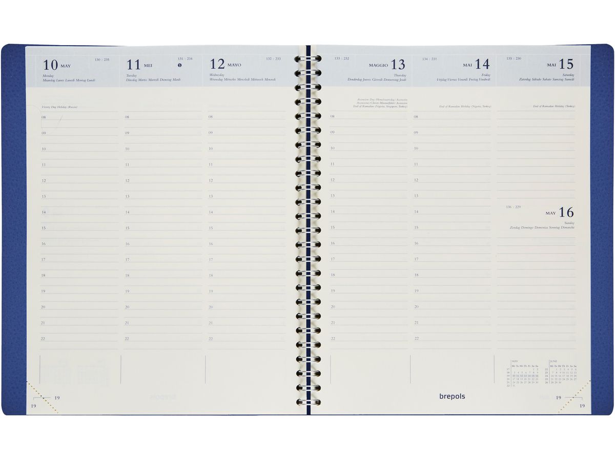 BREPOLS Agenda Timing Calvi 2026 0.136.6870 1S/2P bleu 17.1x22cm (5412303376938)